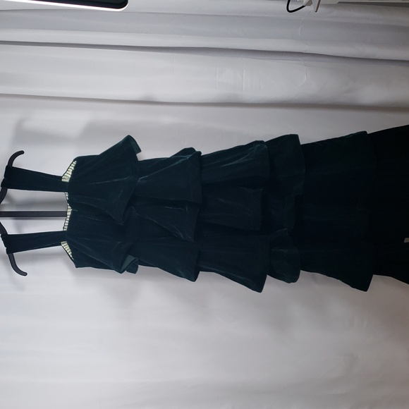 Buru Teagan Deep Green Velvet‎ Convertible Mini to Maxi Dress - SZ XS/S - NWT - Picture 12 of 16